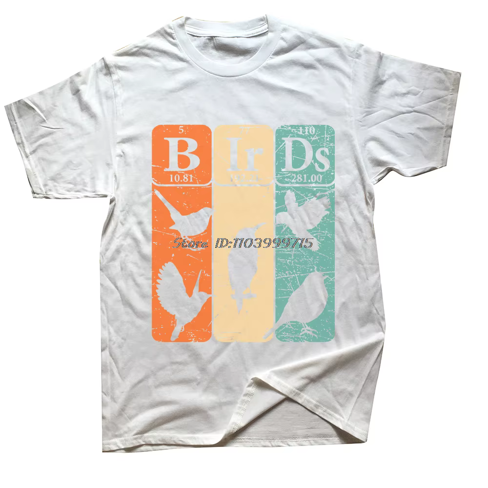T-shirt graphique à manches courtes pour l'observation des oiseaux, tee-shirt d'été en coton, photog