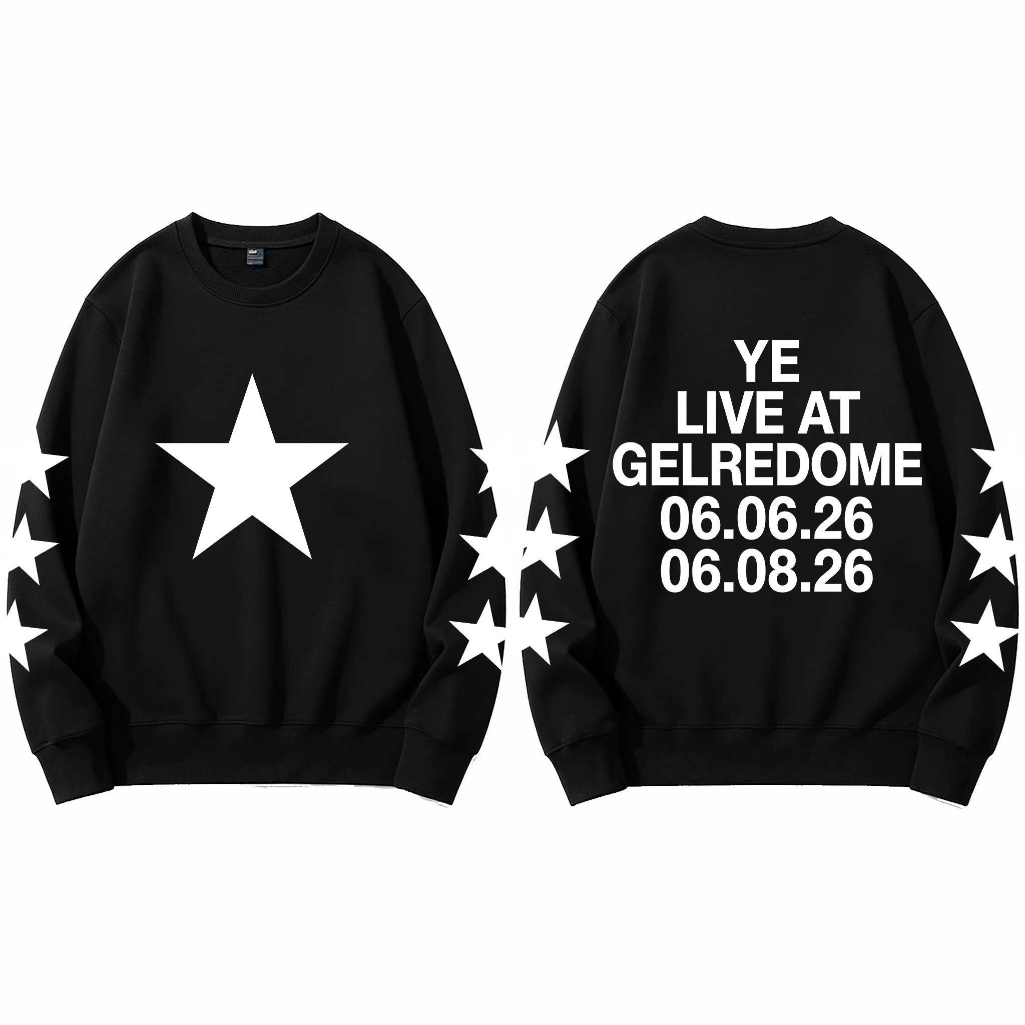 Kanye West Live At Gelredome Pays-Bas 2026 Sweat-shirt à capuche imprimé Hip Hop pour femme et homme