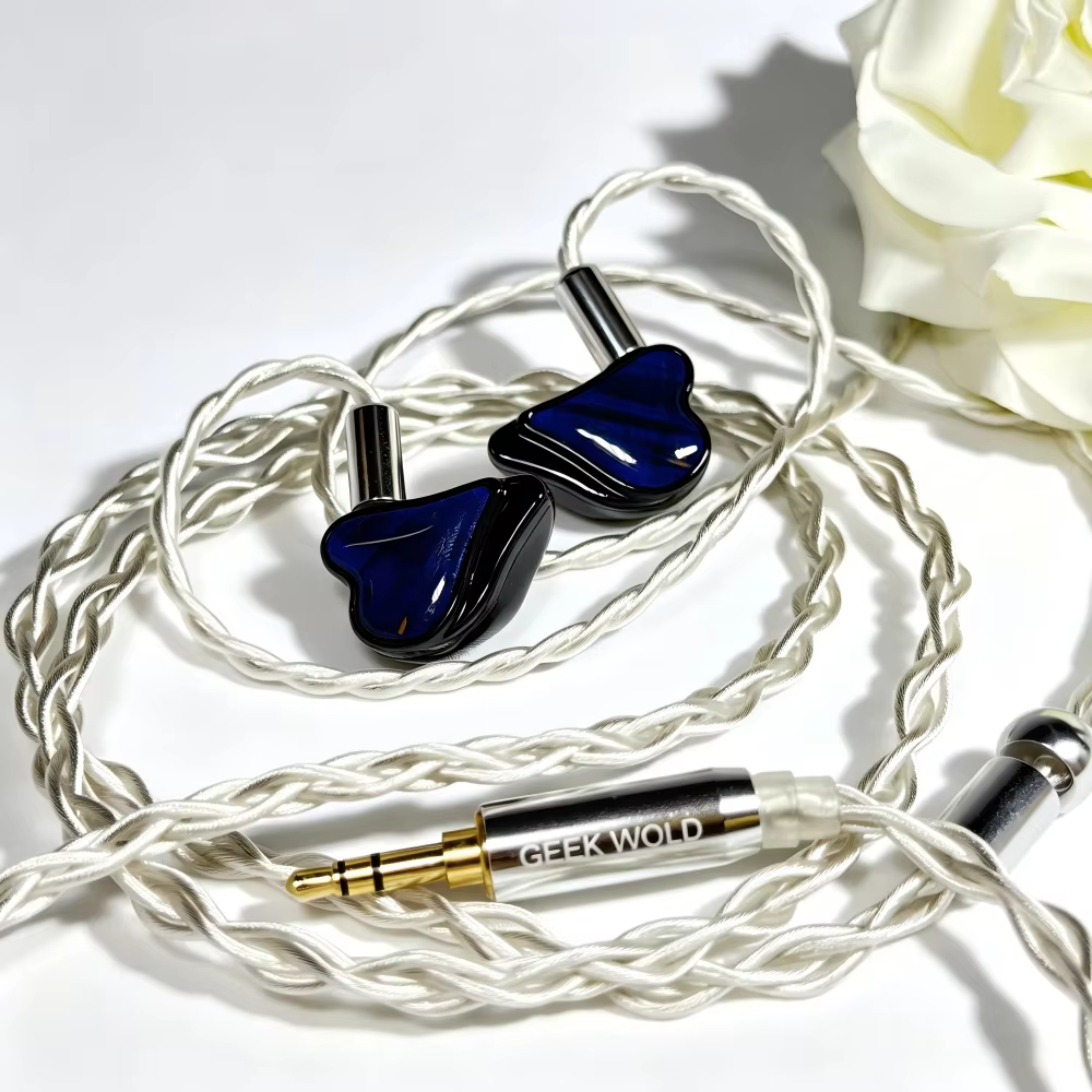 GEEKFLY GEEK WOLD GK12 Ultra 2DD+2PZT BC+1BA+1Planar 6 Driver IEMs Écouteurs filaires HIFI à faible 