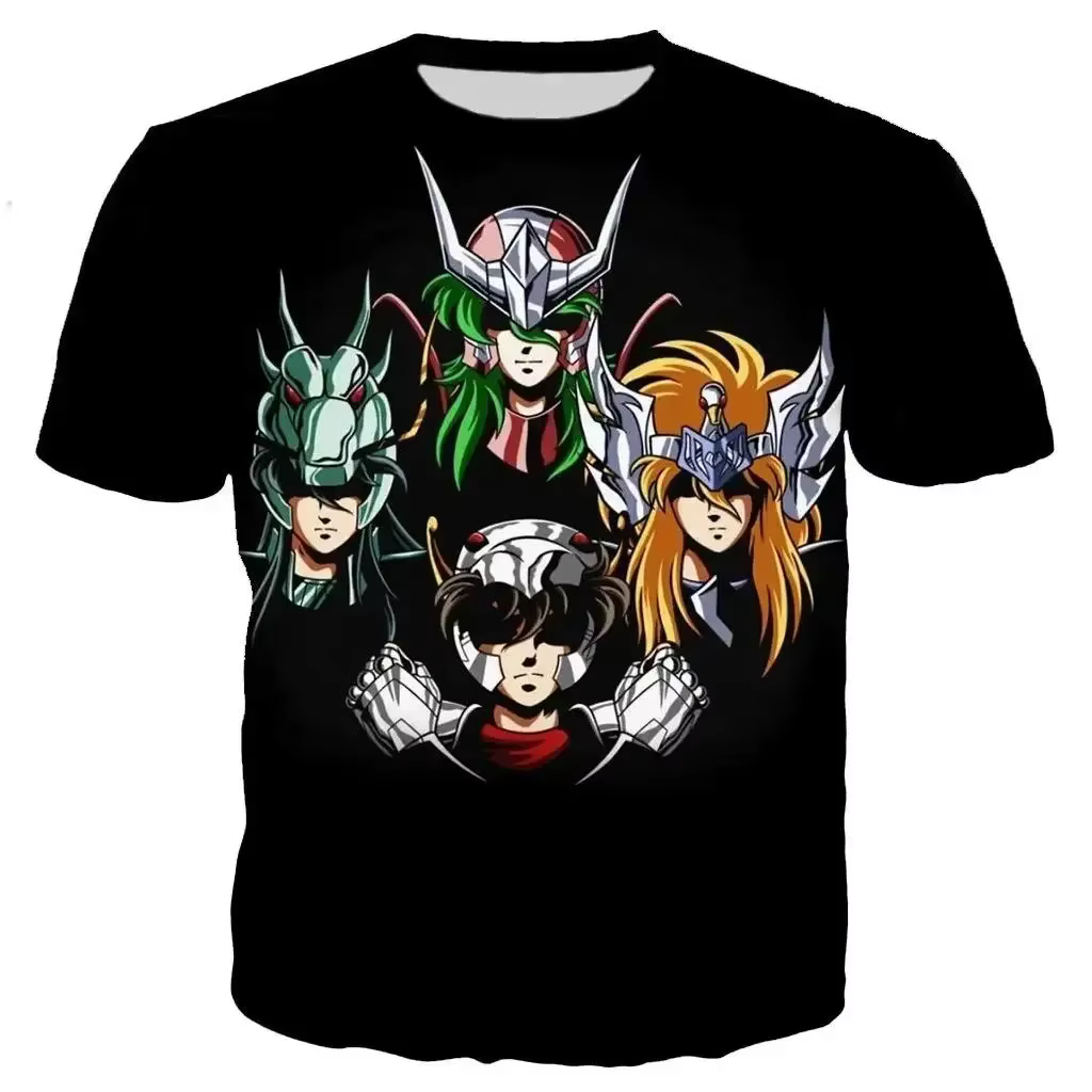 Saint Seiya T-shirt hommes mode T-shirts enfants Hip Hop hauts T-shirts Anime impression 3d T-shirt 