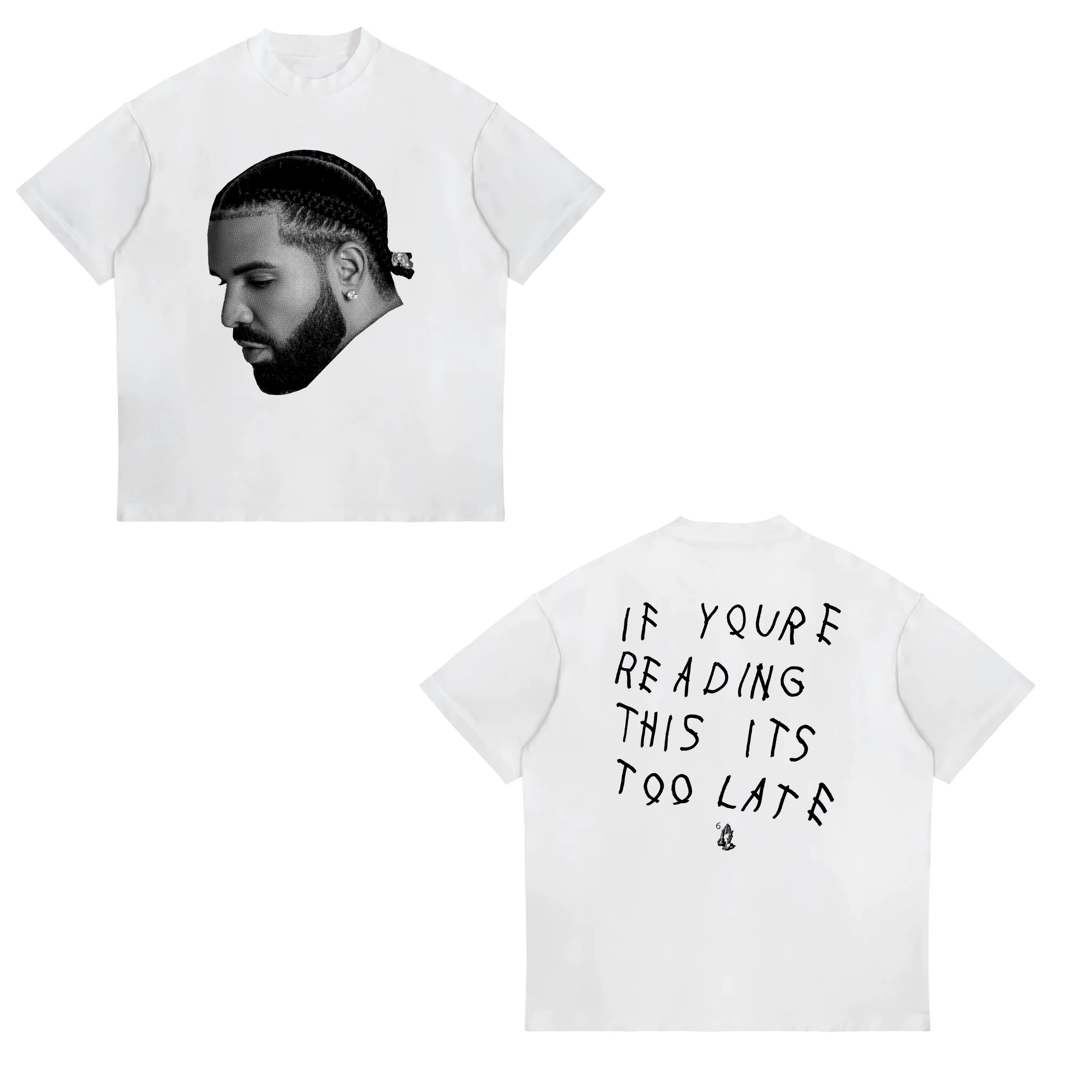 T-shirt unisexe vintage imprimé Drizzy Drake, décontracté, en coton, coupe oversize, manches courtes