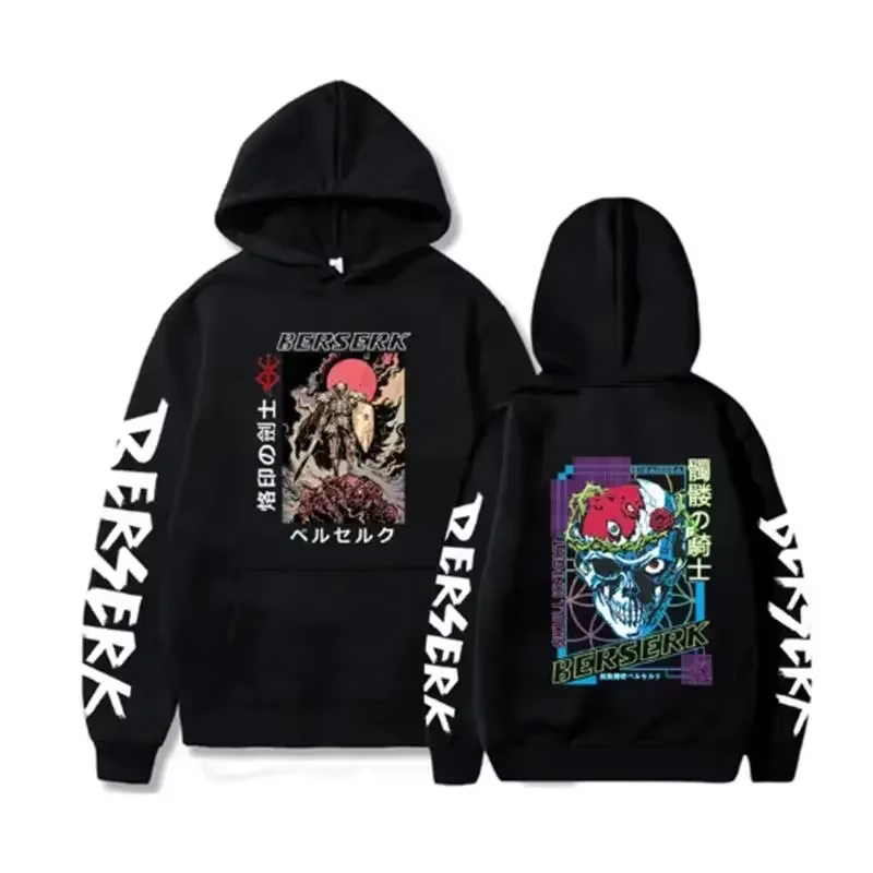 Berserk Guts sweat à capuche pour homme femmes imprimé graphique à manches longues Streetwear Style 