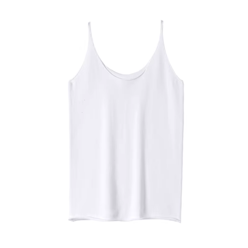 Camis femmes printemps été coton sans manches tricoté chemises à fond col en v Camis solide haute St