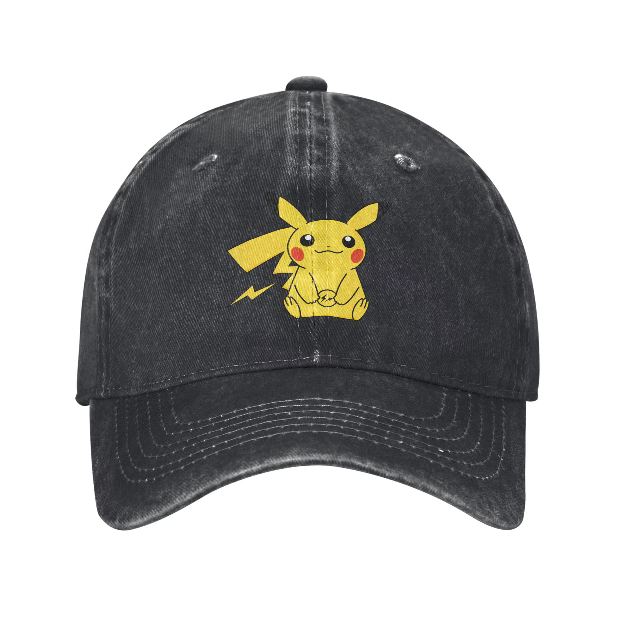 Casquette de baseball Pokemon Pikachu Hipster, casquette de protection avec visière, en coton, gorra