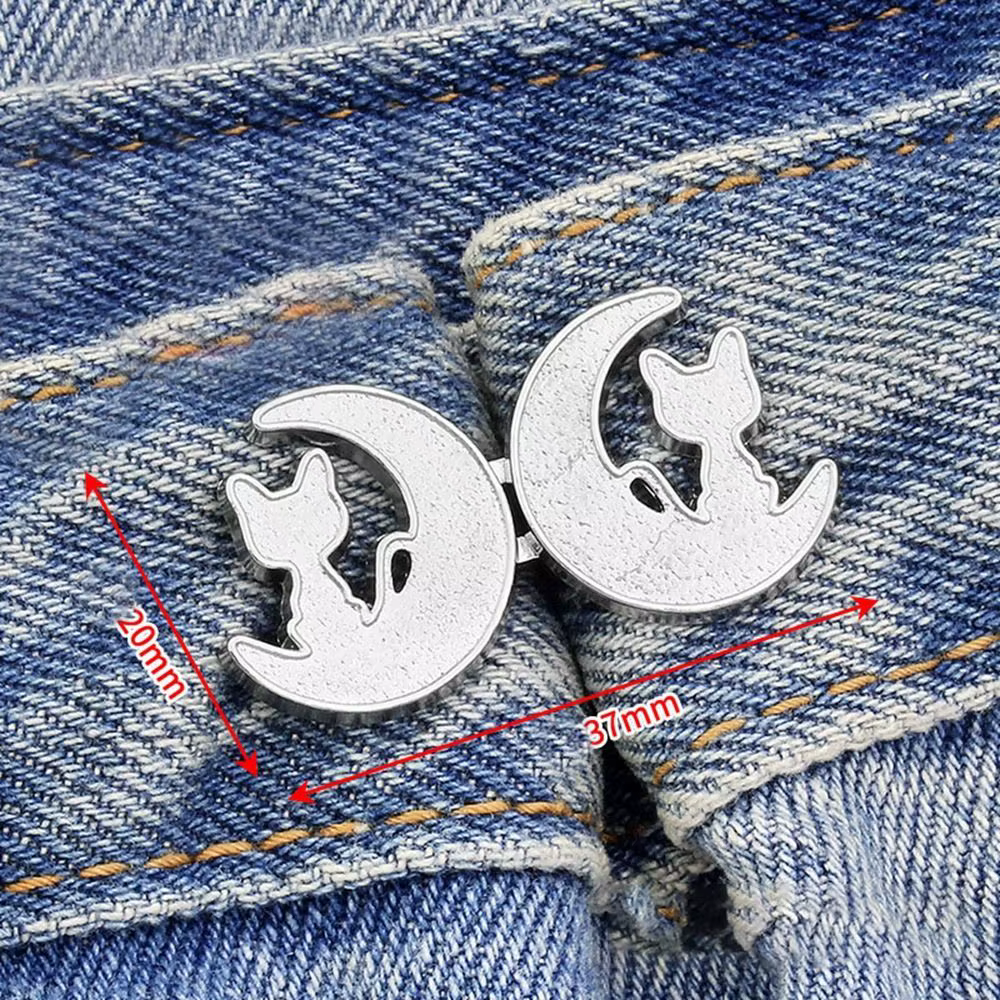 Bouton de fermeture de taille réglable, épingles en métal, ornements de jeans, serrer, poignées, cli