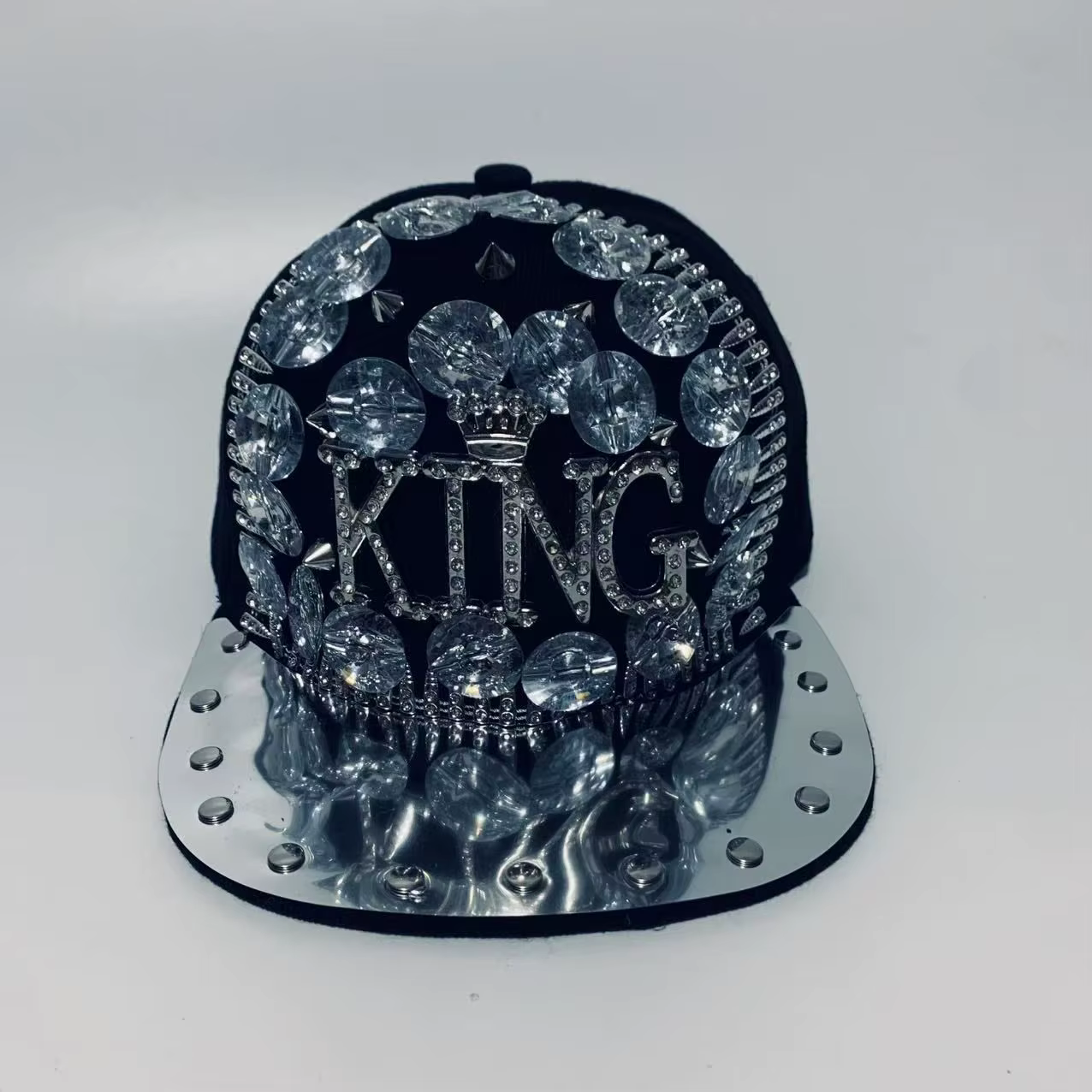 Hommes et femmes nouveau fait à la main Cool bouton mode Rivet rue danse mode casquette