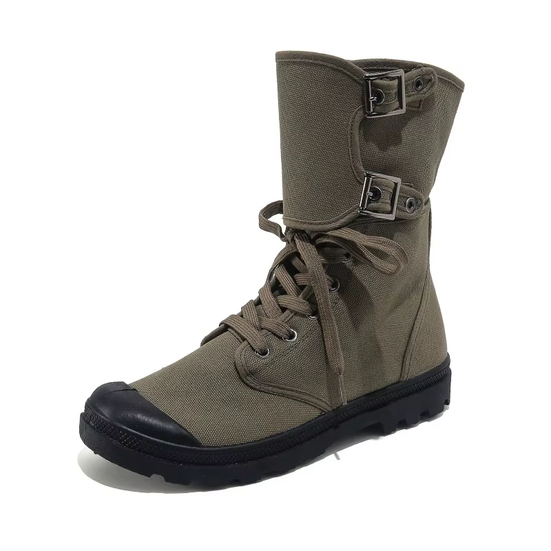 Bottes montantes en toile pour hommes, bottes décontractées respirantes, bottes du désert en plein a