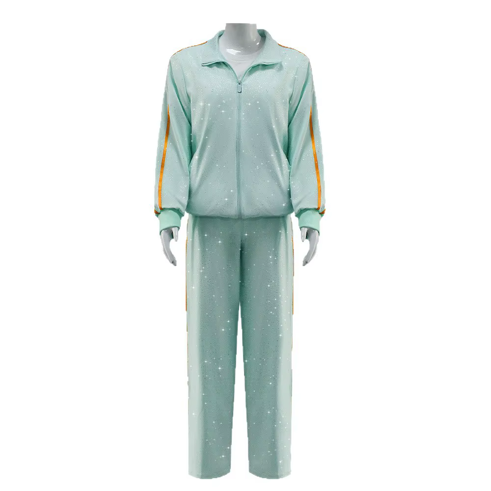 Costumes de cosplay Taylor Opalite, vêtements de sport bleu clair à paillettes, tenue de fête d'Hall