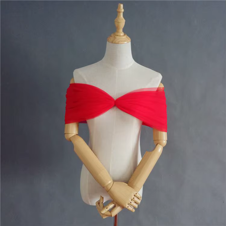 Accessoires de mariage dentelle réglable mariée haussements d'épaules hors de l'épaule col en v tour