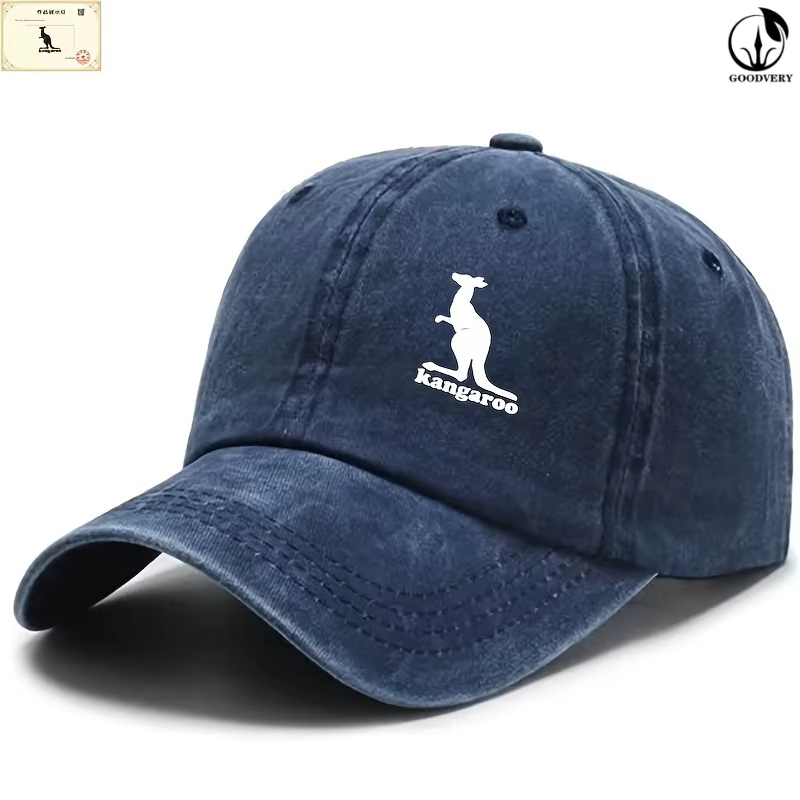 GOODVERY-Casquette de baseball réglable avec motif kangourou animal, chapeau de sport de plein air, 