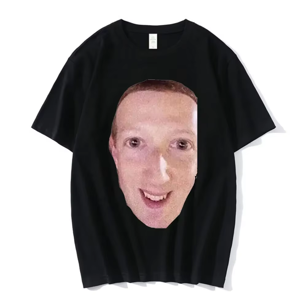 T-shirt manches courtes, streetwear, maudit, meme Facebook, Mark Zuckerberg, grande taille