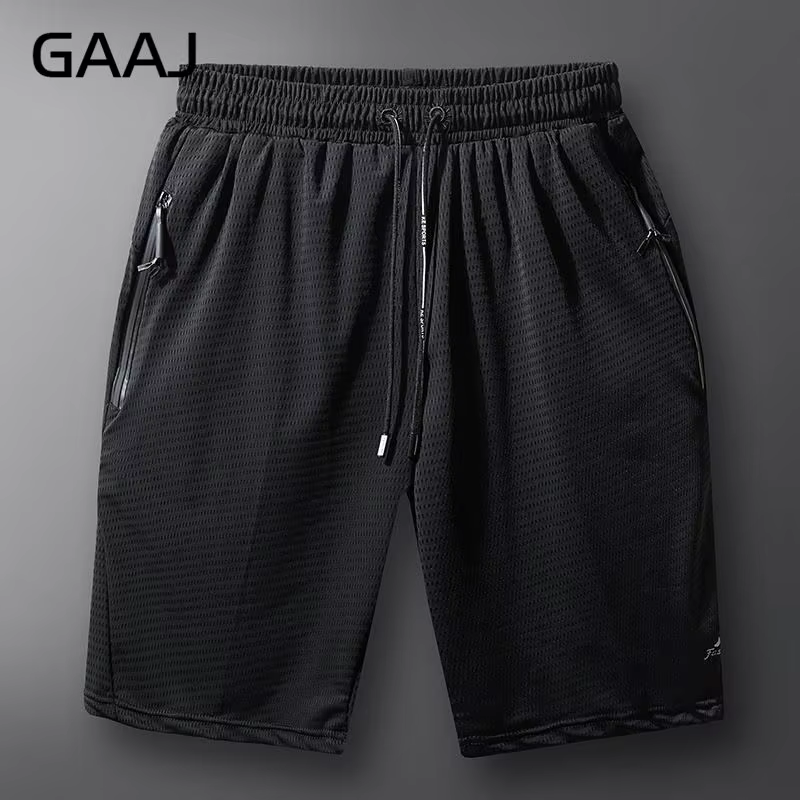 GAAJ – short élastique en maille pour hommes, culotte d'été en Nylon, noir, gris, Spandex, grande ta