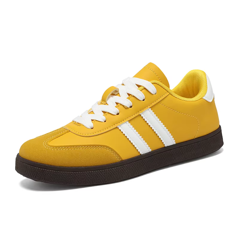 Baskets jaunes style streetwear pour hommes, confortables, basses, décontractées, unisexes, chaussur