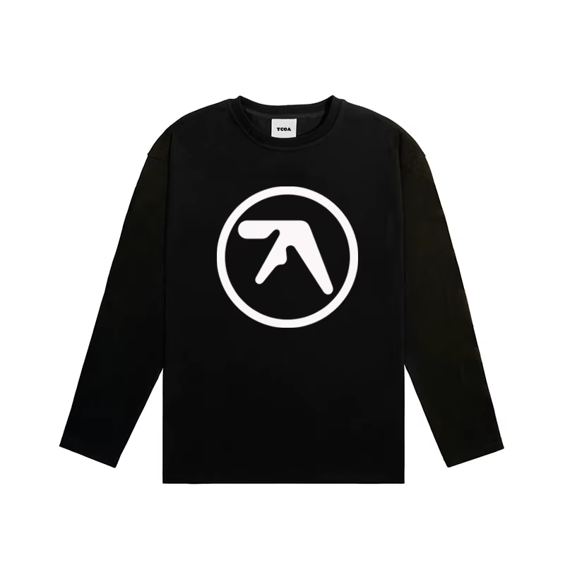 T-shirt pour femmes Aphex Twin, surdimensionné, en coton, à manches longues, imprimé, style vintage 