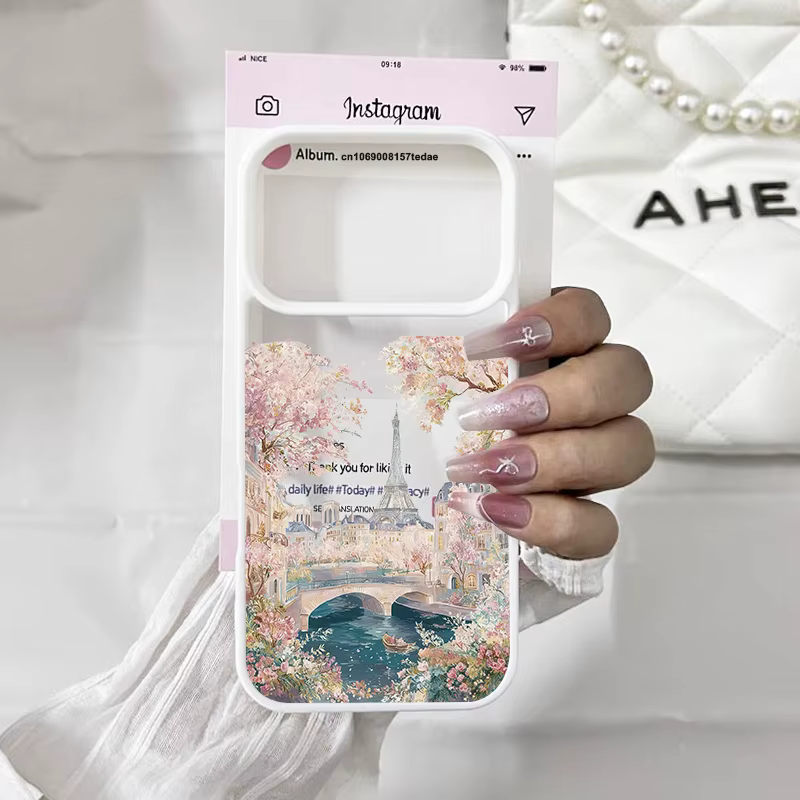 Coque de téléphone de paysage de Paris de voyage de ville mondiale pour IPhone 17 Pro 16 14 13 12 11