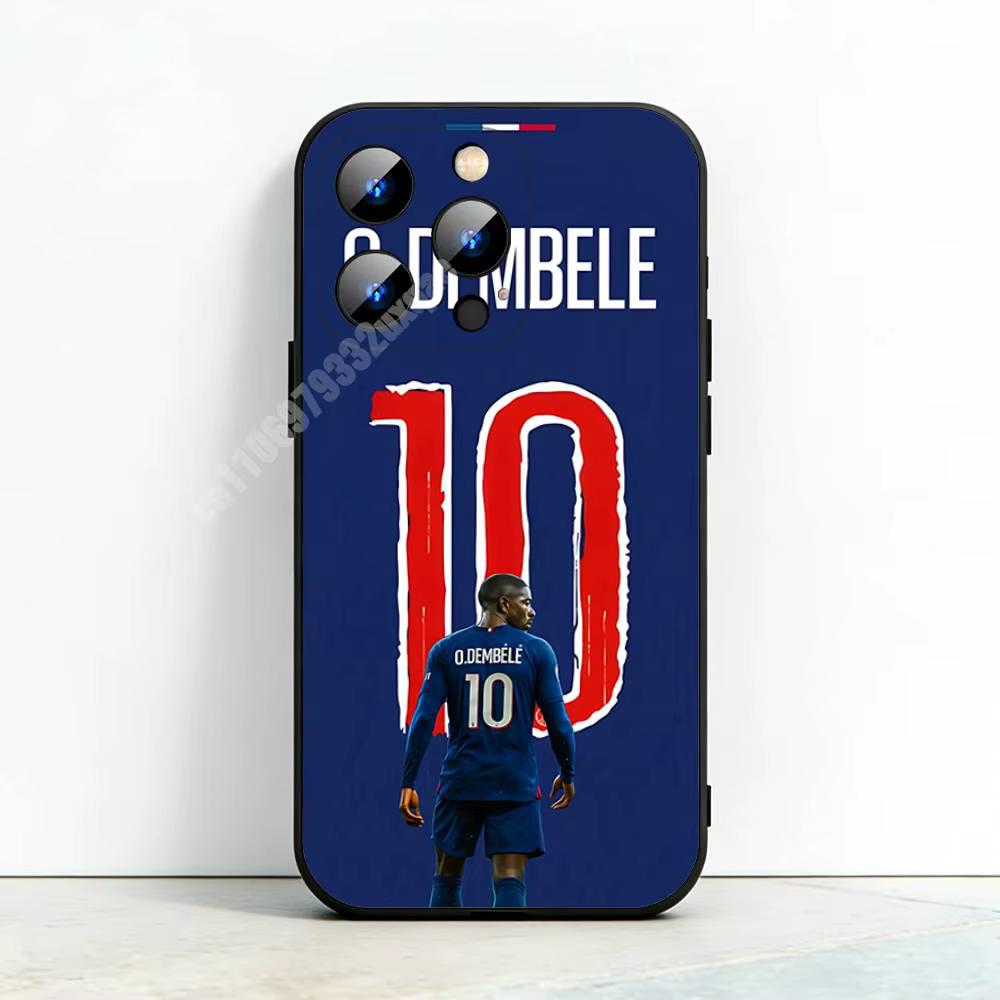 Coque de téléphone antichoc France Football D-Dembele-S pour iPhone 17 16 16E Pro Plus Air 15 14 Max