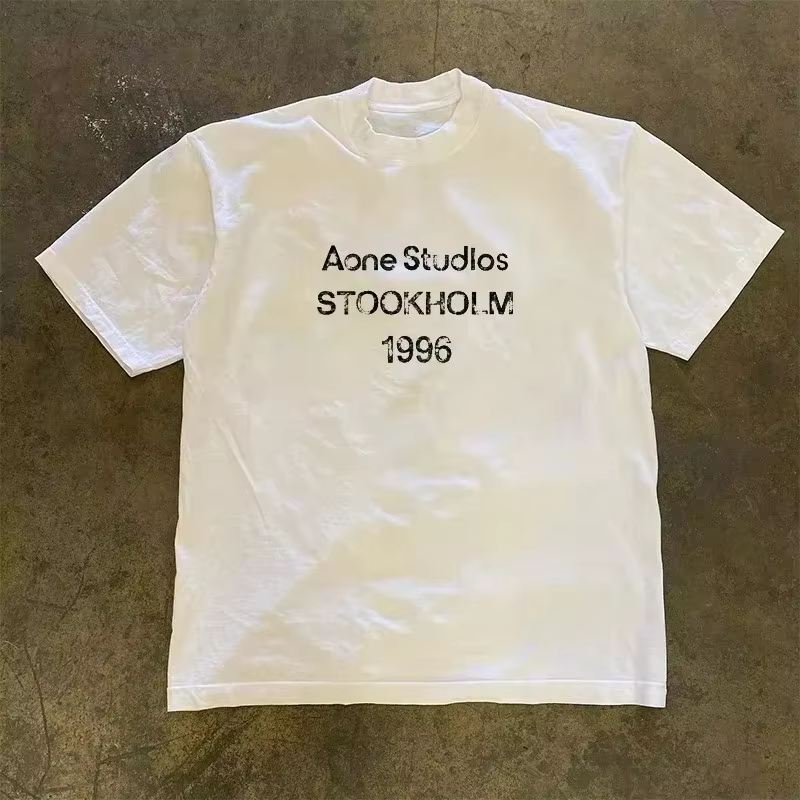 T-shirt imprimé de marque tendance pour homme, collection été 2026, hauts pour hommes, t-shirt en co