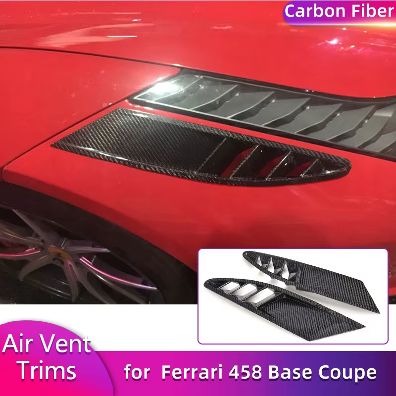 Grilles d'admission d'air avant en fibre de carbone complète pour Ferrari 458 Base Coupé 2011-2013, 