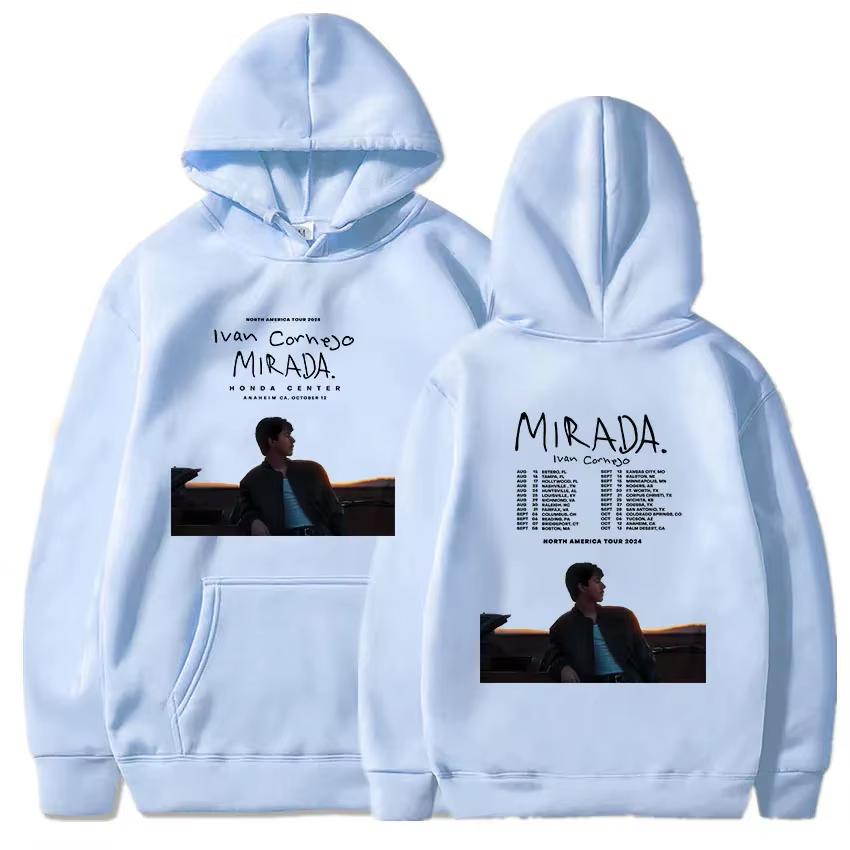Ivan Cornejo Mirada Hoodies, manches longues, Harajuku Fashion, sweat-shirt avec poche, pull à capuc