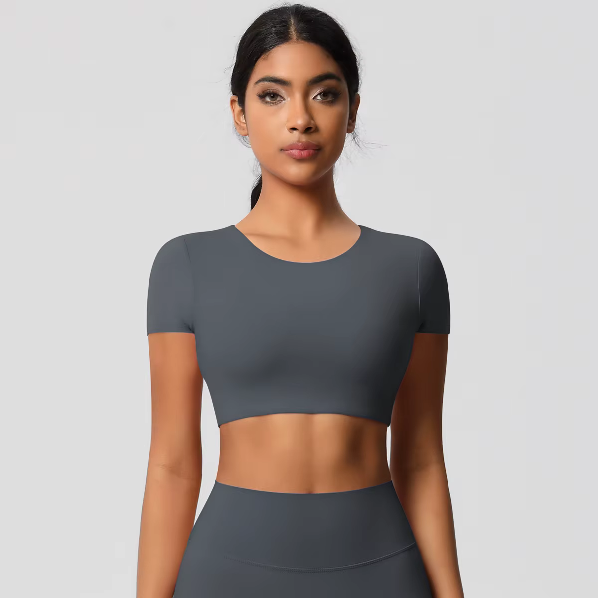 T-shirt de Yoga pour femmes, haut court de Fitness, antichoc, soutien-gorge de sport, course à pied,