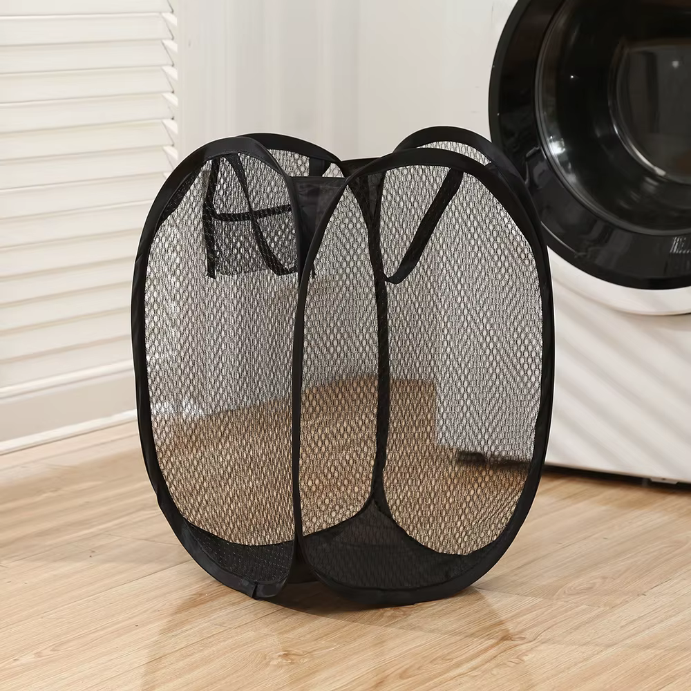 Panier à linge pliable en maille Pop-up, panier à vêtements Portable pour un lavage et un rangement 