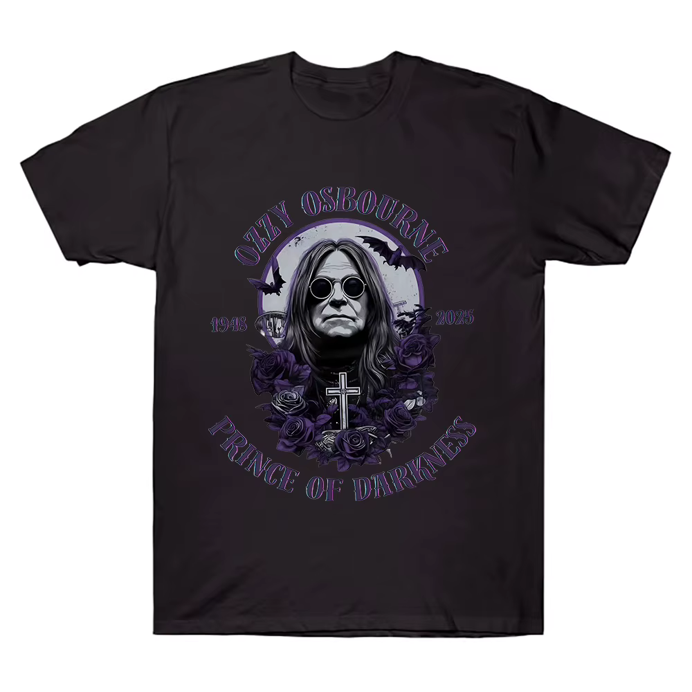 Rip Ozzy Osbourne T-Shirt en mémoire de 1948-2025 chemise Ozzy Osbourne graphique T-Shirt gothique R