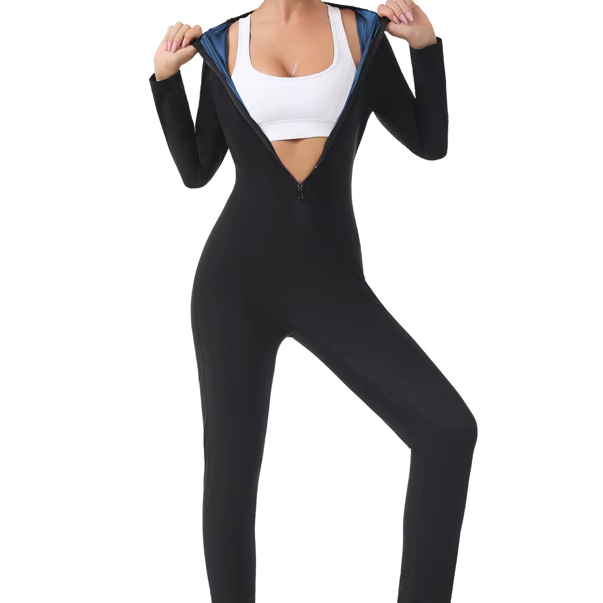 Combinaison de Sauna à manches longues pour femmes, vêtements de course, contrôle du ventre, façonna