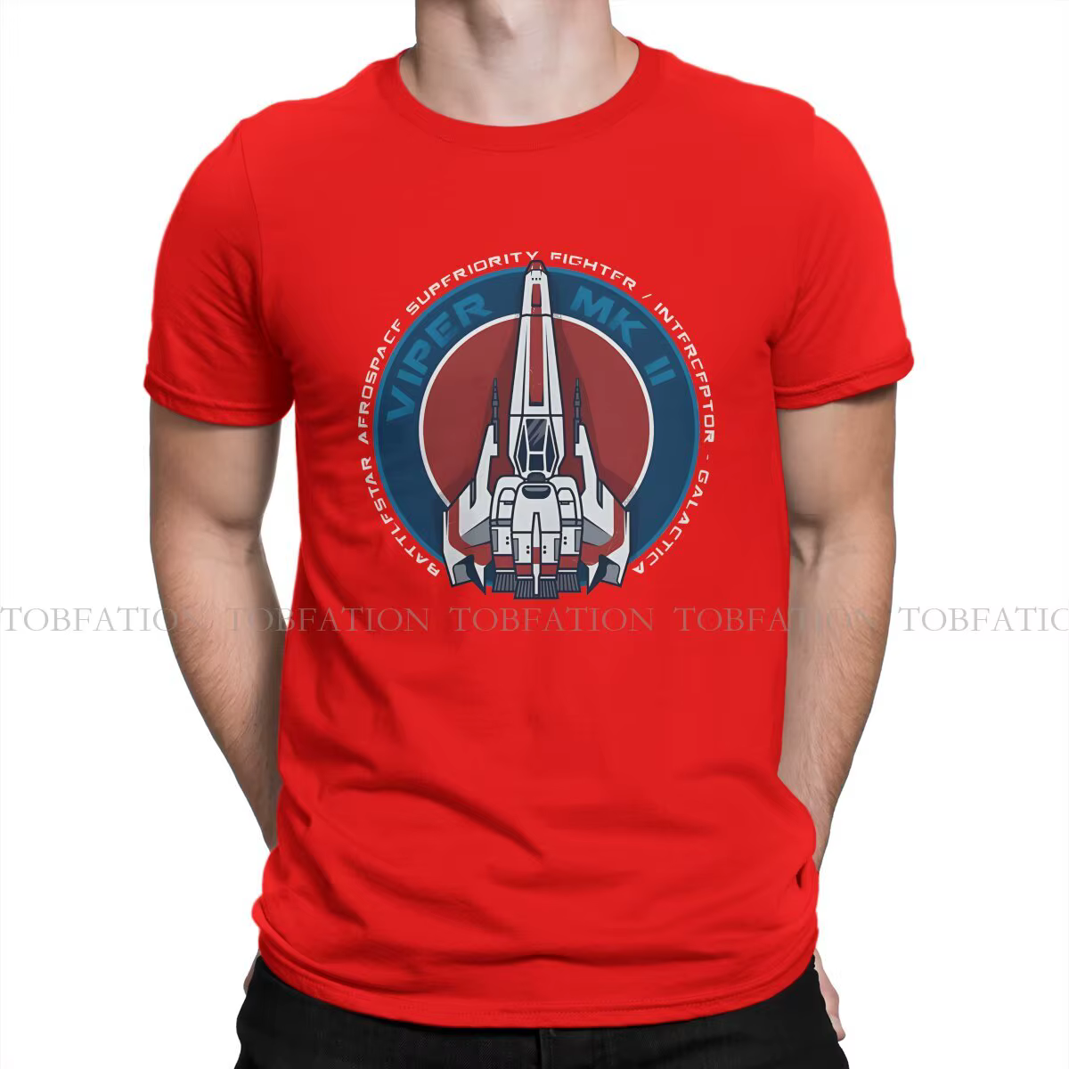 T-shirt graphique Genic Lestar pour homme, Streetwear gothique, Galactica Viper MKII, Y-Vintage, 100