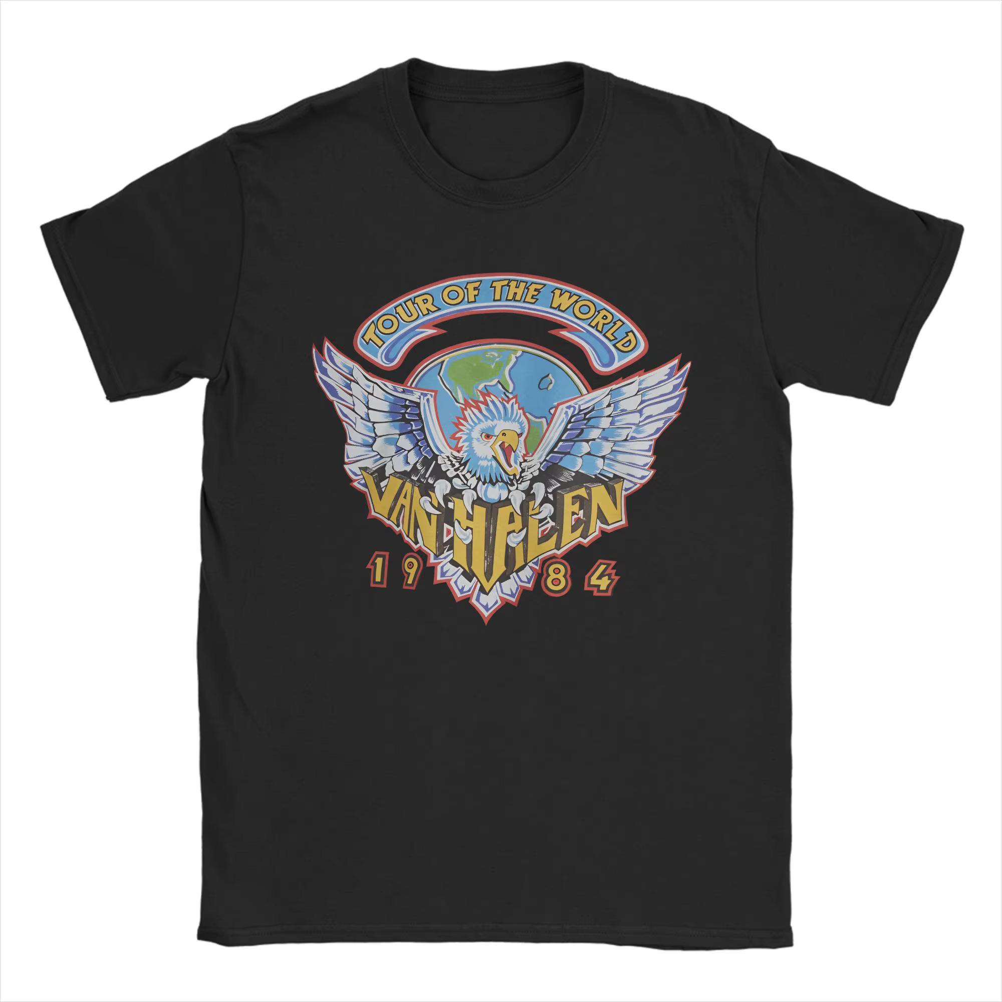 T-shirt avec Logo du groupe de musique rock Van Halen, T-shirts d'été 100% coton respirant, vêtement