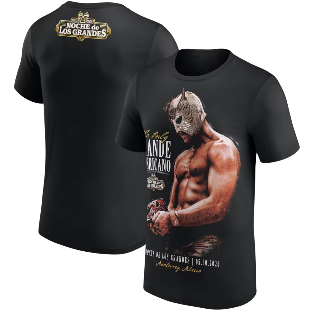 T-shirt pour homme noir El Grande Americano The Only, imprimé 3D, sport, séchage rapide, manches cou