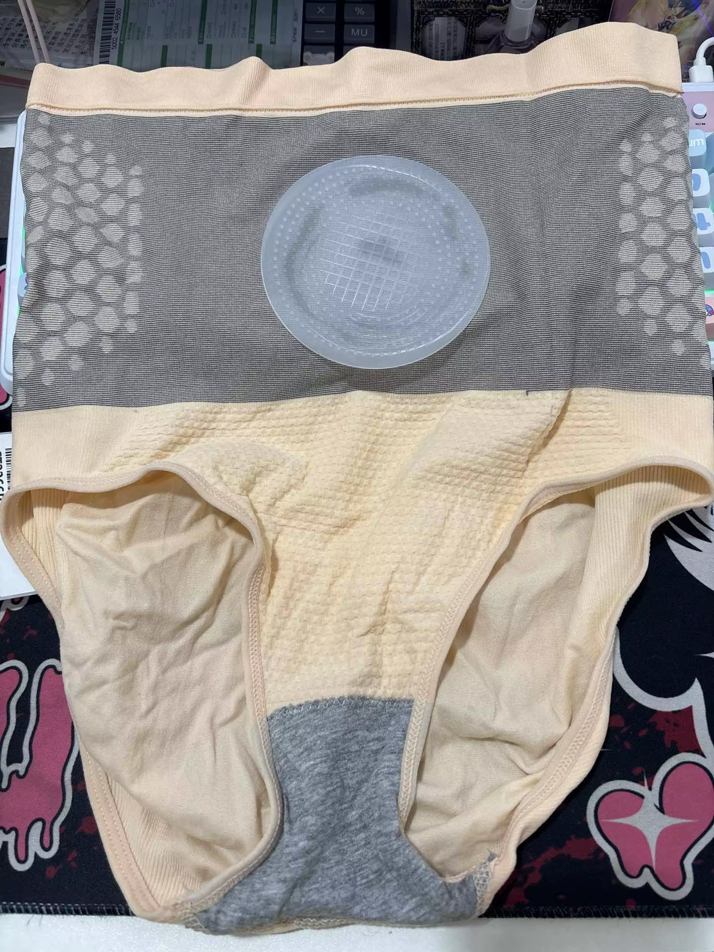 Sous-vêtements pour femmes à taille haute en nid d'abeille, respirants, doux, respectueux de la peau