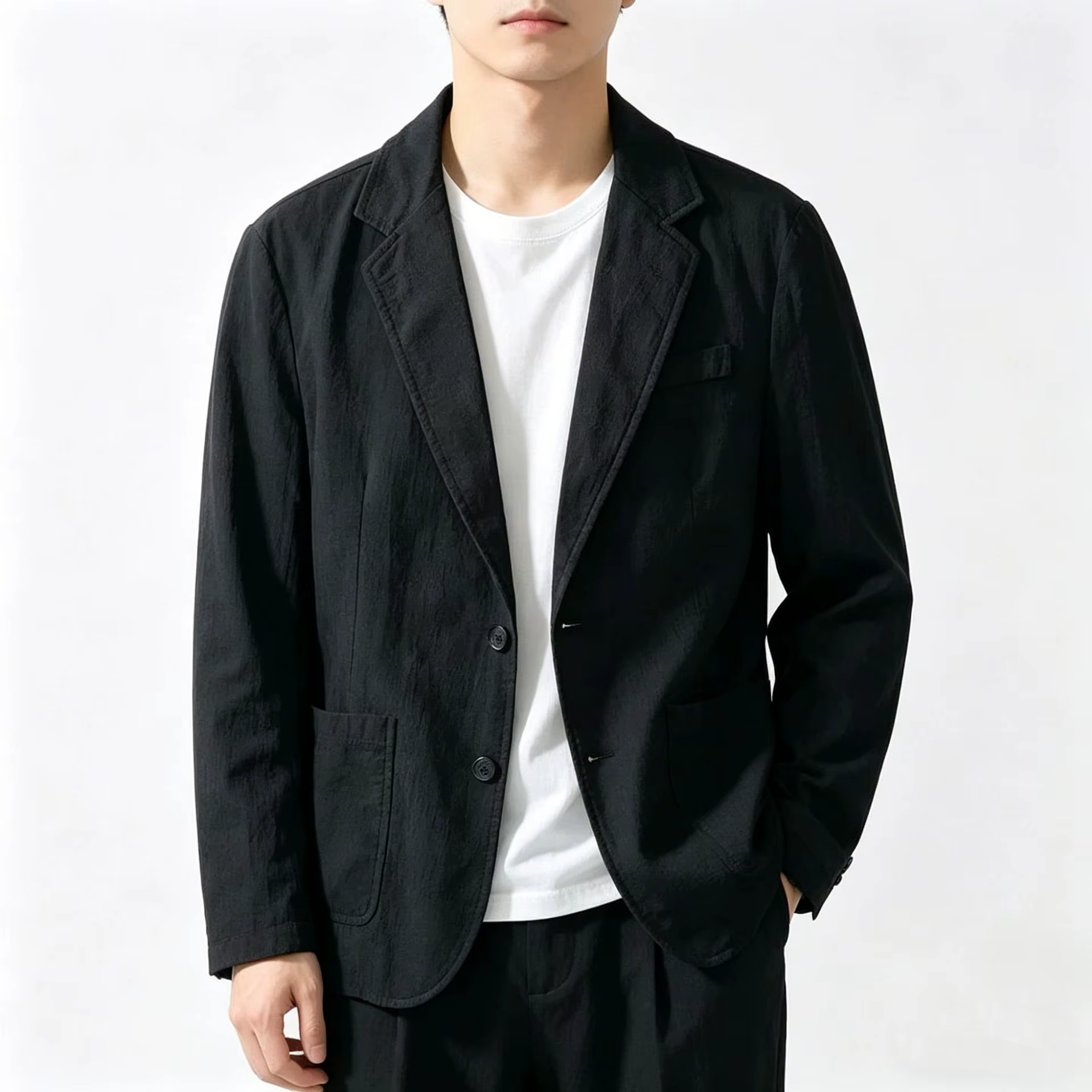 Blazer en pur coton pour homme, élégant pour les voyages en plein air, le camping, les activités sco