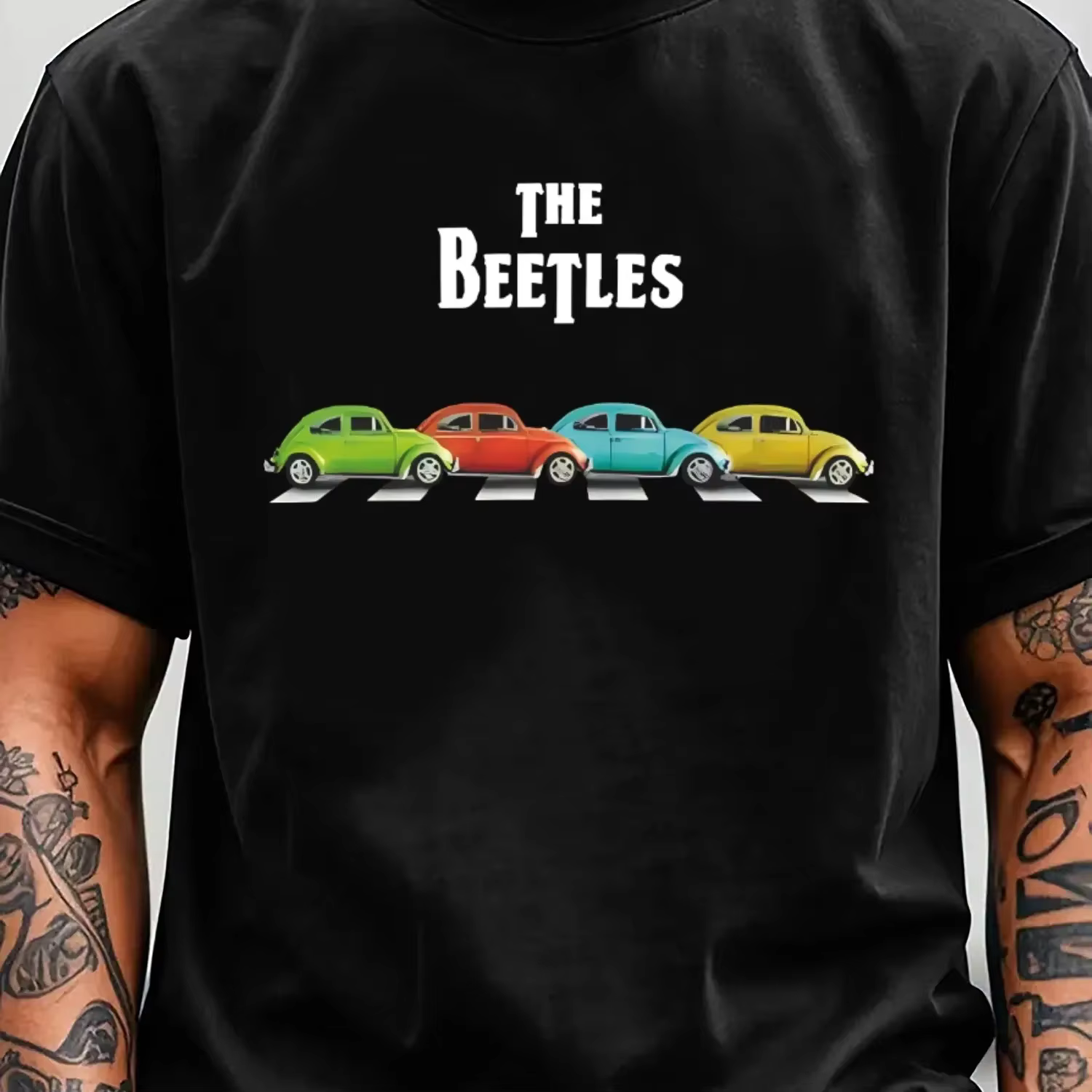 2025 coléoptères hommes y2k graphique t-shirt noir coléoptères colorés respirant t-shirt hommes