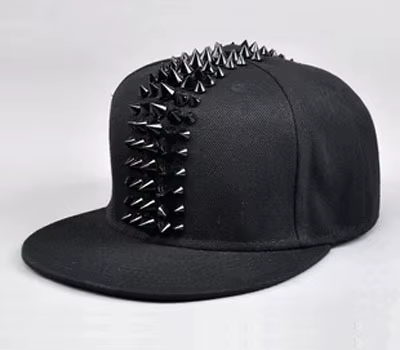 Casquette de danse de rue Hip Hop pour hommes, cinq rangées de riSALE en plastique, casquettes à bor