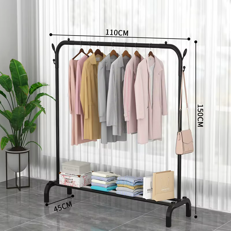 Porte-vêtements suspendu noir, démontable et portable, pour entrée, minimaliste, gain de place, pour