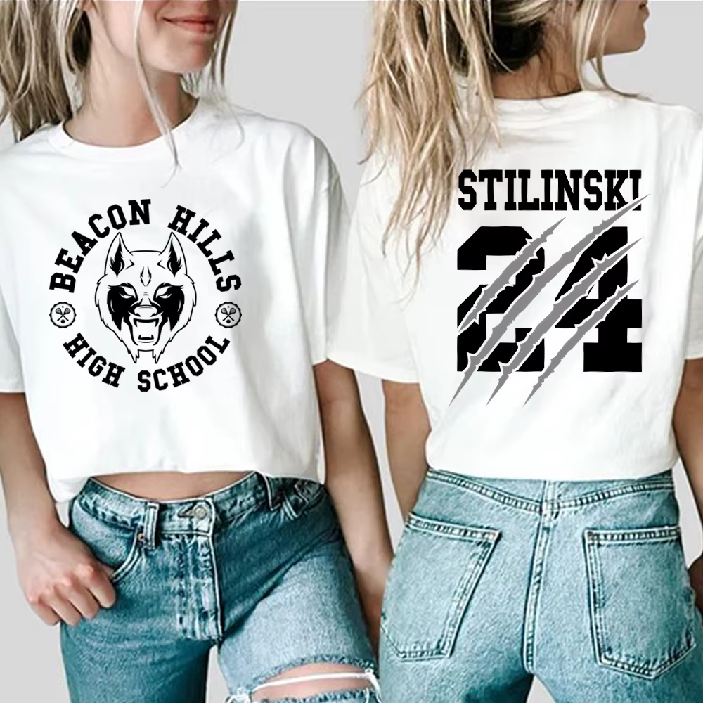 T-shirt Stilinski 24 LaManagers McCall pour femme, t-shirts graphiques, film Kawaii, Teen Wolf, dess