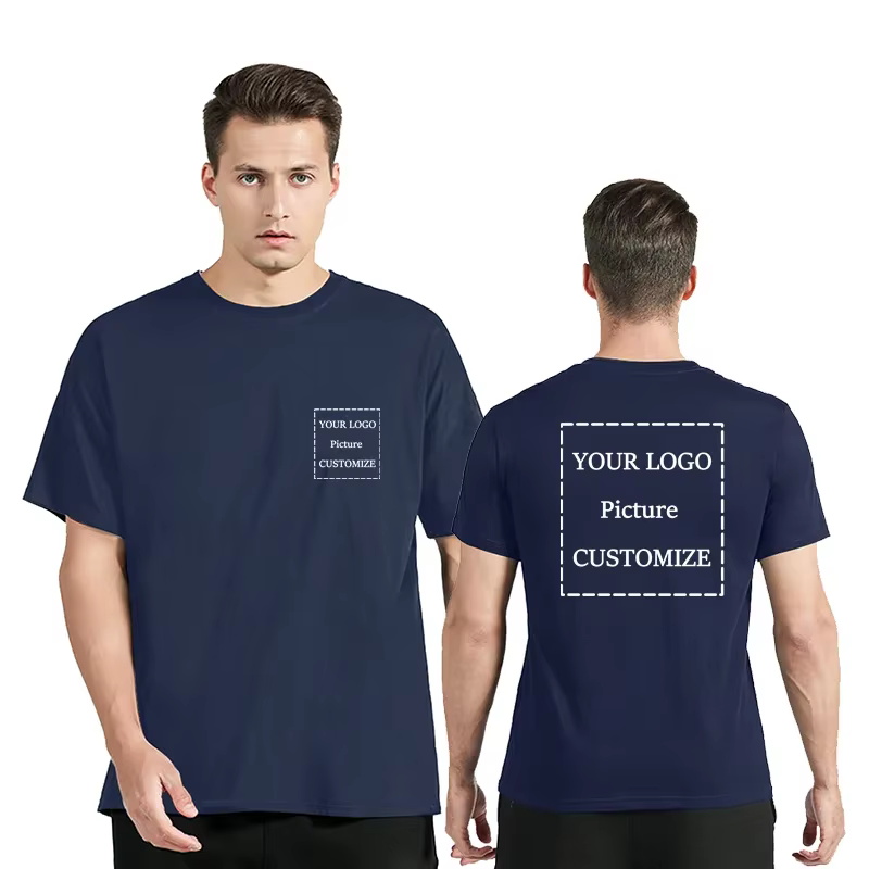 T-shirt surdimensionné personnalisé avec logo et image, style rétro, hip-hop, streetwear, vêtements 