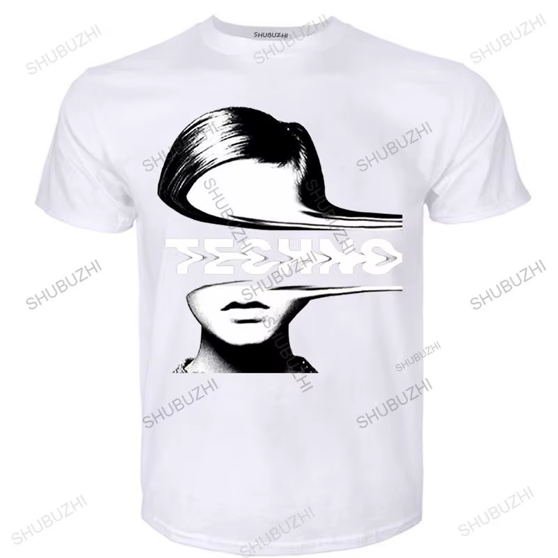 Nouvelle mode T-shirt hommes col rond t-shirts Techno Dj Rock électronique Hip Hop coton été T-shirt