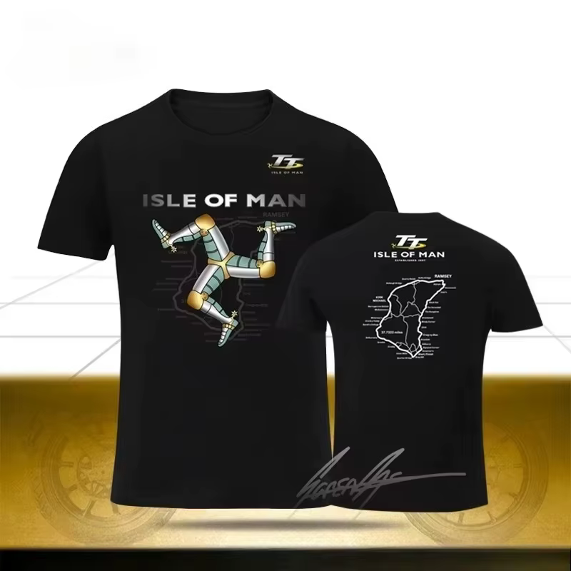 T-shirt pour hommes et femmes, équipement de fan de course de moto Isle of Man Tt Road Race, t-shirt