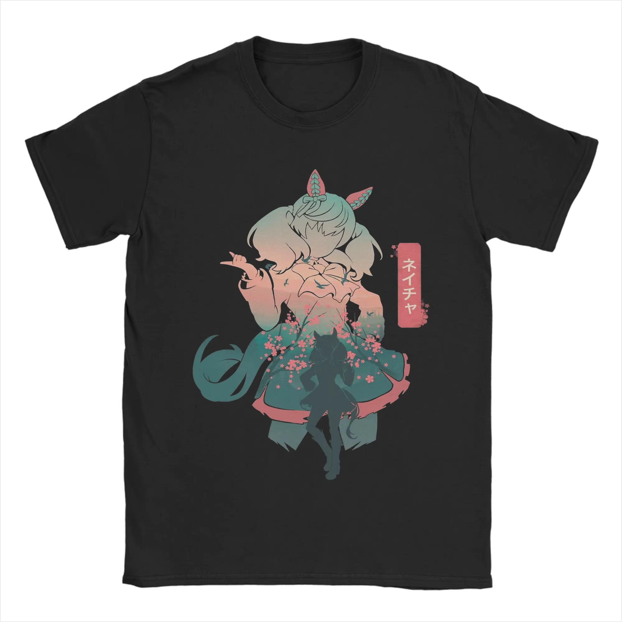 T-Shirts pour hommes Nice Nature Uma Musume Anime Novelty 100% coton, T-shirt à manches courtes, col
