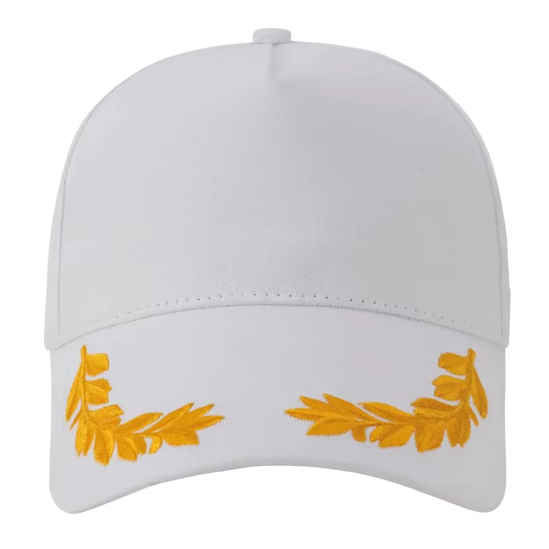 Casquette de baseball Wheat Stitch - Casquette de soleil en coton à 6 panneaux avec boucle en laiton