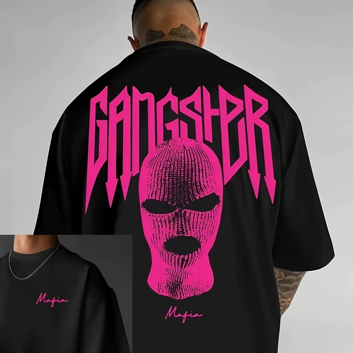 T-shirt à col rond pour homme, style streetwear, imprimé audacieux et intéressant pour un look décon
