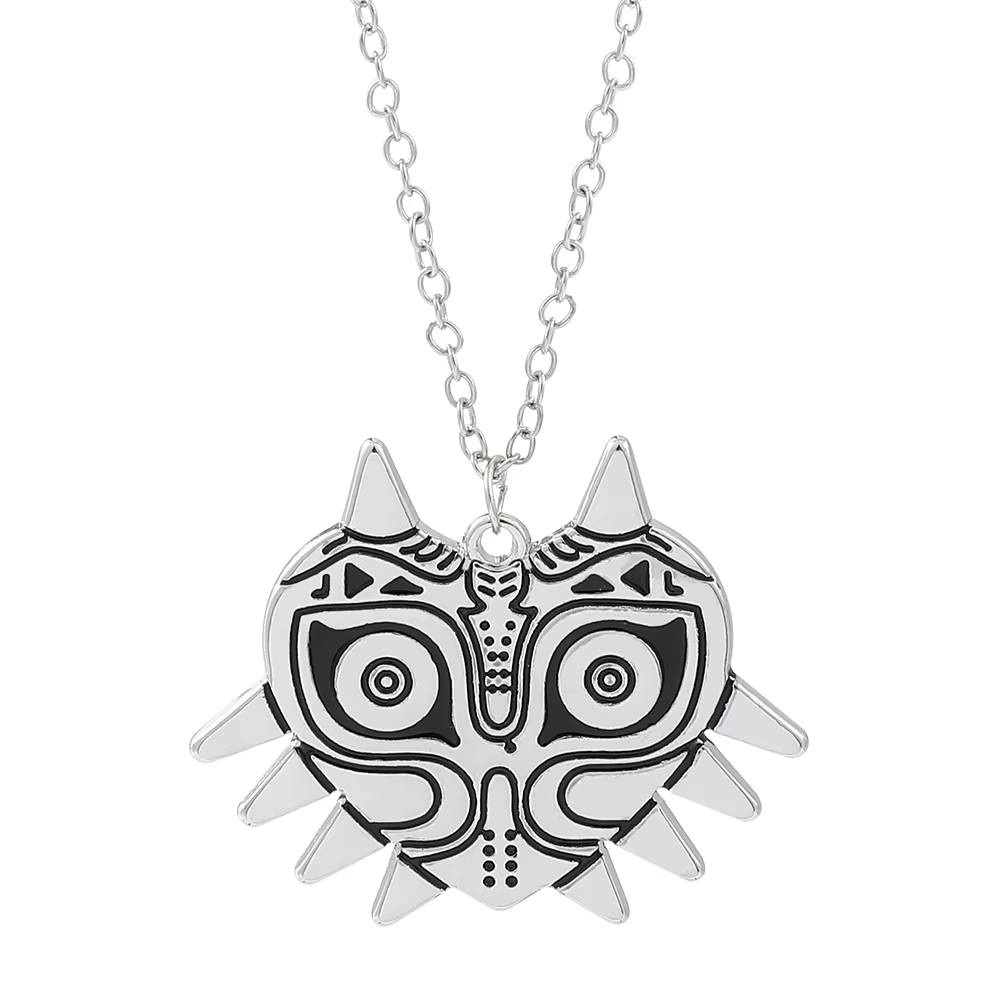 Collier pendentif Majora's Mask Fashion Game - Accessoire créatif de style punk pour hommes et femme