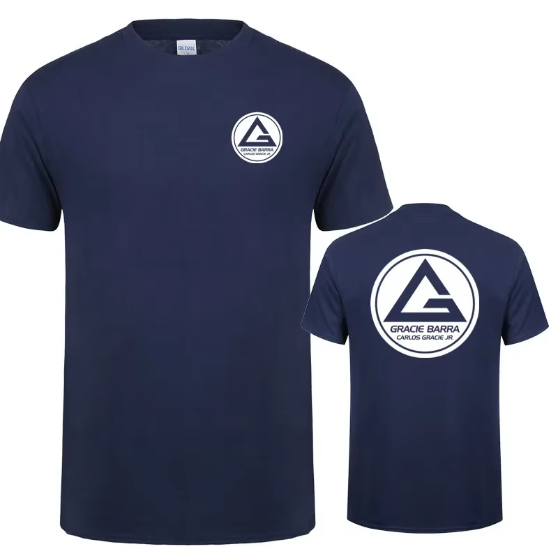 Gracie Barra Carlos GR Brésilien Jiu Jitsu T Shirt haut en polyester pour le sport, vêtements décont