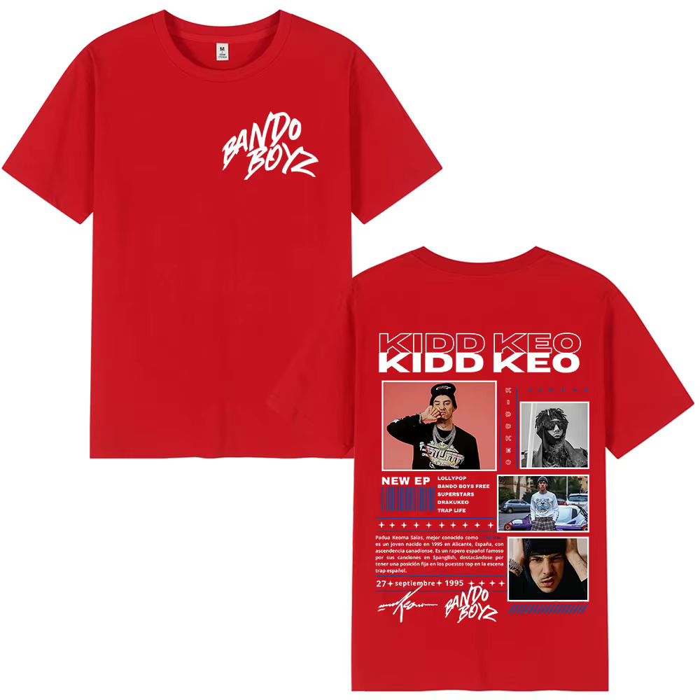 Rappeur Kidd Keo Bando Boyz Album Tour Merch T-shirt hommes femmes mode Hip Hop manches courtes T-sh