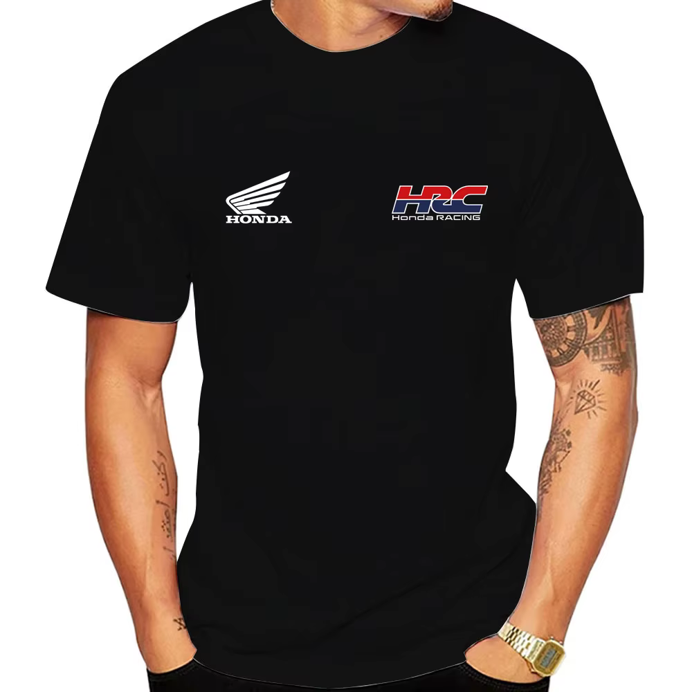 Honda HRC Logo moto course équipe hommes T-shirt été à manches courtes femmes t-shirts mode 100% cot