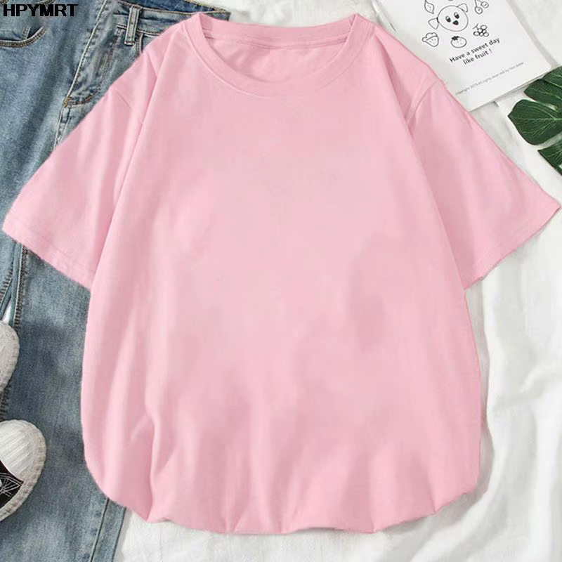 T-shirt hipster à manches courtes pour femmes, blanc et rose, à la mode, printemps et été 2022
