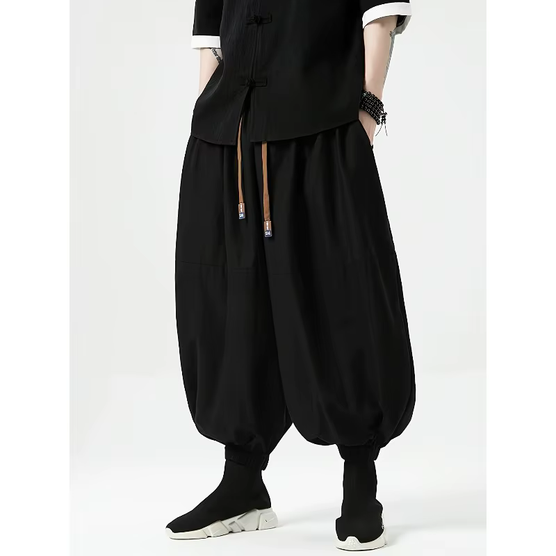 Pantalon homme FGKKS neuf, style coréen, coupe ample, en coton, pour l'extérieur, printemps, uni