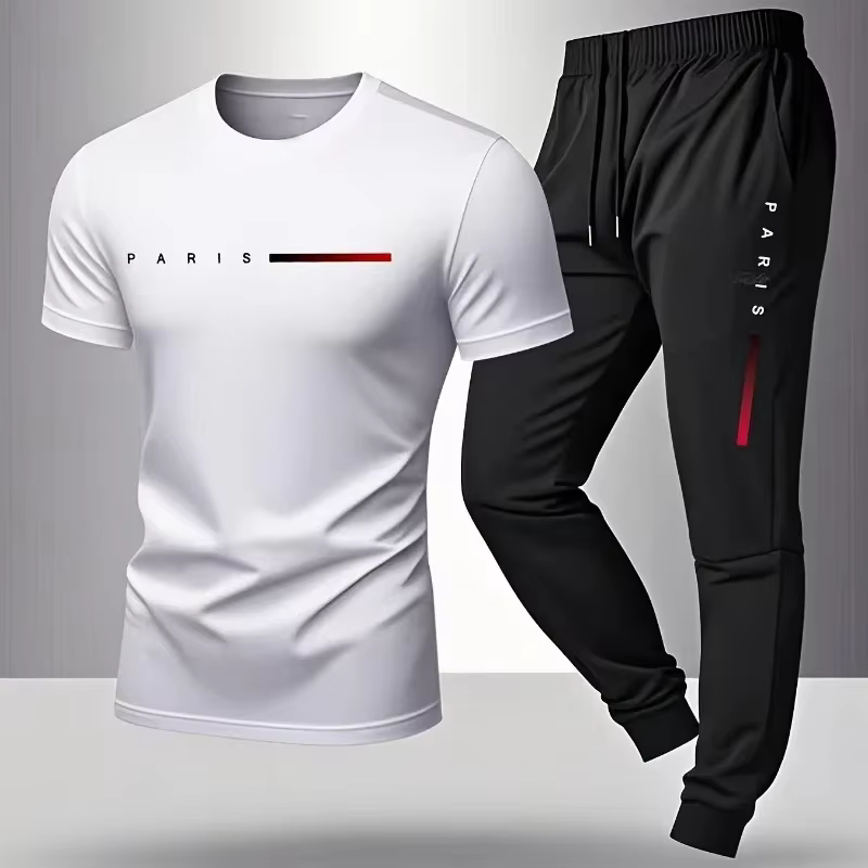 Costume décontracté homme PARIS, printemps-été, nouveau style, imprimé lettres, tendance américaine,
