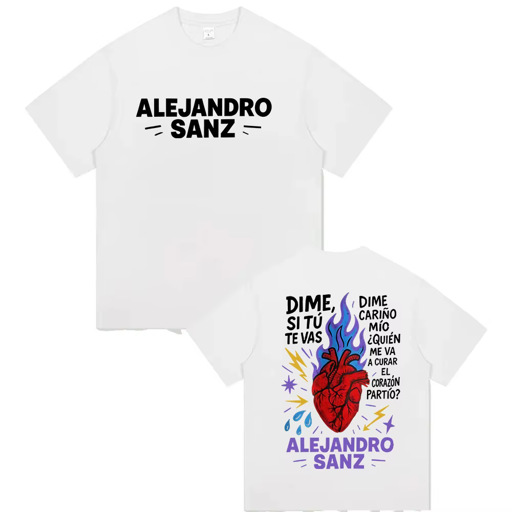 T-shirt imprimé Rapper Alejandro Tour Album 2026 pour hommes et femmes, T-shirt à manches courtes en